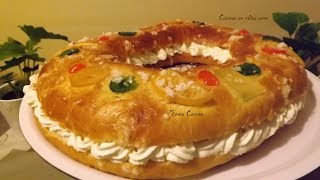 Receta Roscón de Reyes auténtico relleno  Pan dulce de Navidad 1777 [upl. by Alister]