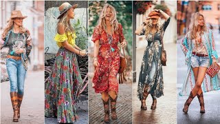 Stylish Bohemian Casual  Boho Chic Outfits 20202021 Style Ideas  Boho Outfits Inspirations [upl. by Emmons]