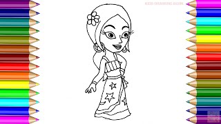 HOW TO DRAW RAJKUMARI INDUMATI FROM CHHOTA BHEEM STEP BY STEP FOR KIDS  KIDS DRAWING BOOK [upl. by Teddie]