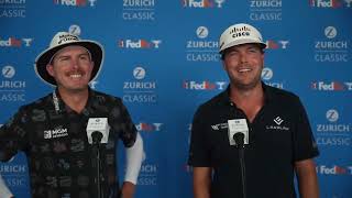 Joel Dahmen and Keith Mitchell Friday Flash Interview 2024 Zurich Classic of New Orleans © PGA Tour [upl. by Jenette]