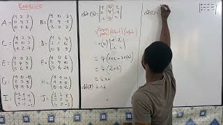 ALGEBRE  MATRICES ET CALCUL MATRICIELLE  CALCUL DE DÉTERMINANT MATRICE 3×3  EXERCICE 1 PARTIE 2 [upl. by Louella]