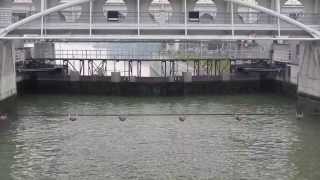 Freudenau Lock aboard the MS Kaiserin Elisabeth II on the Danube River in Vienna Austria [upl. by Kennedy]