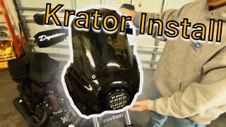 Krator Fairing Install JD CustomsMoonsMC Headlight Block [upl. by Oetam304]