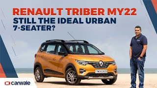 Renault Triber 2022 Review  New Colour New Features and Price Explained  CarWale [upl. by Josey]