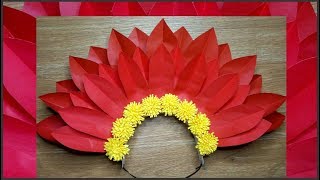 EASY HEADDRESS TUTORIAL VIDEO HOW TO MAKE EASY FLORAL HEADDRESS FOR FESTIVAL [upl. by Braden]