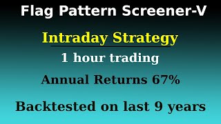 Flag Pattern Intraday trading Strategy with free screener  Backtest 5 [upl. by Atinnor107]