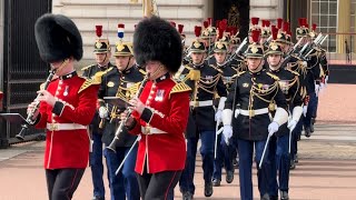 Royal Family Witness FIRST EVER French Troops Changing of the Guard at Buckingham Palace [upl. by Anisah901]