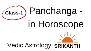 Class1 Panchanga in Horoscope Analysis  Titithi  Vara  Nakshatra  Yoga  Karana [upl. by Ludovika712]