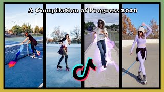 Best Roller Skating TikTok Compilation My Progress 2020 [upl. by Nylarej]