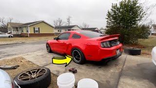 Installed Forgestar D5 Beadlocks on my 2011 mustang gt [upl. by Halilak]