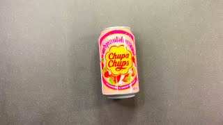 Chupa Chups Sparkling Strawberry amp Cream Drink Soda in Can [upl. by Ahsoj423]