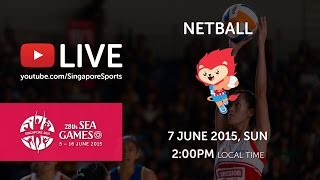 Netball Final Malaysia vs Singapore  28th SEA Games Singapore 2015 [upl. by Cheri258]