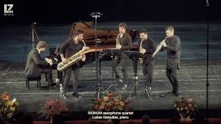 RimskyKorsakov SCHEHERAZADE  Lukas Geniušas piano SIGNUM saxophone quartet [upl. by Akinaj]