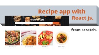 Food Recipe app using React js React js Projects [upl. by Mozelle]