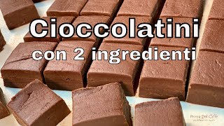 CIOCCOLATINI CON 2 INGREDIENTI ricetta base per cioccolatini fudge  Prima del Caffè [upl. by Abbi]