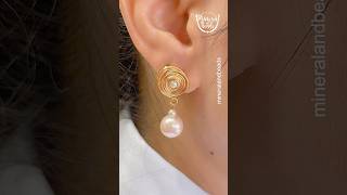 Arete de espiral y perlas😍🥰 [upl. by Towland984]