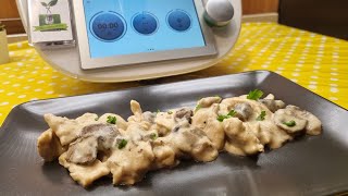 Straccetti di pollo cremosi con funghi per bimby TM6 TM5 TM31 [upl. by Ecnarf]