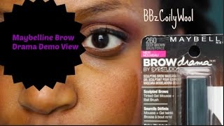 114 New Maybelline BrowDrama in 260 Deep Brown Demo and Review [upl. by Aisatnaf]