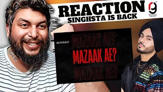 Singhsta  Mazaak Ae  2024  REACTION BY RG  SINGHSTA IS BACK  HAPPY BIRTHDAY reaction [upl. by Deraj294]