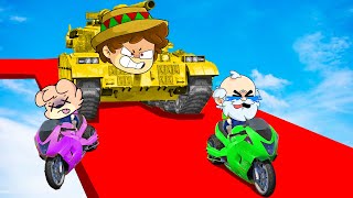 ¡ESCAPA del SUPER TANQUE de SILVIOGAMER en GTA 5 😂😱 CARA a CARA con SILVIO y DANY [upl. by Akimet902]