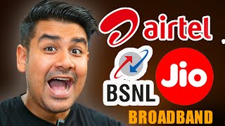 Best WiFi Broadband Plans  Jio Airtel amp BSNL Rs 200  Month [upl. by Dedra]