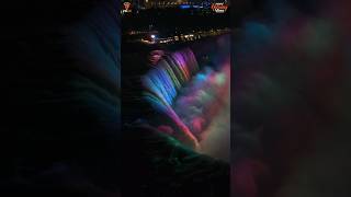 quot🌊✨ Niagara Falls by Night A Dazzling Light Show 🌌quot worldholidayvibes goodvibesshorts [upl. by Yror]