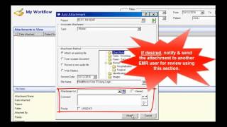 MicroMD EMR Attach a Document to EMR Chart or File Cabinet from available resources [upl. by Akcirahs]