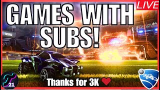 3K Subs TOURNAMENTS amp GAMES with SUBS  Rocket League LIVE [upl. by Aivatra]