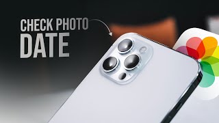 How to Check Photo Date on iPhone tutorial [upl. by Zigrang]