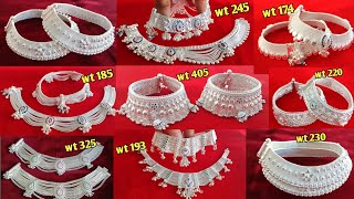 latest silver payal designs with weight and price  latest bridal payal designs [upl. by Defant752]