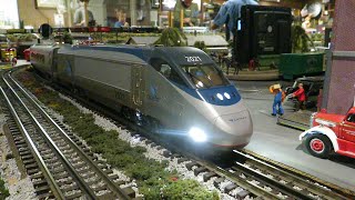 San Diego 3 Railers Lionel Amtrak Acela train action April 16th 2022 [upl. by Jacqui]