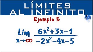 Límites al infinito  Ejemplo 5 [upl. by Illak]