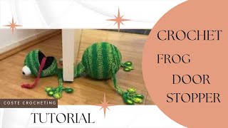 Eye Catching Crochet Frog Door Stopper Pattern  Amazing Crochet Door Stop Tutorial [upl. by Adelia]