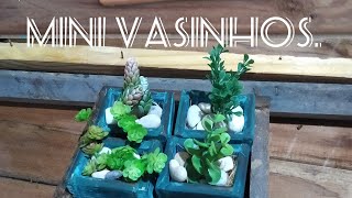 MINI VASINHOS PARA SUCULENTAS FEITO COM SOBRAS DE MADEIRAS [upl. by Neelac28]