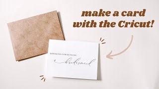 HOW TO MAKE A CARD WITH CRICUT 💌  How To Use Scoring Stylus with Cricut  DIY Bridesmaid Cards [upl. by Romney786]