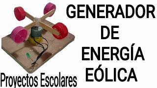 COMO HACER UN GENERADOR DE ENERGÍA EÓLICA CASERO Proyectos Escolares quotcreaciones caserasquot [upl. by Floria497]