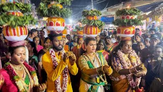 Mallanna jathara 2024 at Komuravelli Mallanna Jatara  ShivaShakthula Sigalu komuravellimallana [upl. by Eilatan]