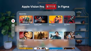 Apple Vision Pro Netflix Design in Figma [upl. by Nayhr]