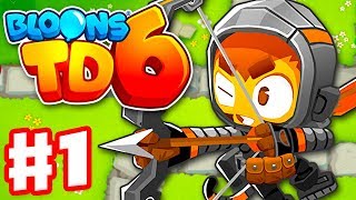 Bloons TD 6  Gameplay Walkthrough Part 1  Quincy the Archer in Monkey Meadow [upl. by Oker]