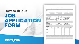 How to Fill Out Job Application Form Online  PDFRun [upl. by Stefanie]