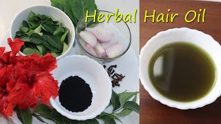 Herbal Hair Oil for Faster Hair Growth  Stops Hair fall in 15 Days  DIY Homemade Hair Oil [upl. by Akenit231]