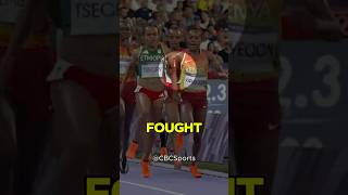 RUNNERS FIGHT IN OLYMPIC RACE [upl. by Assital]