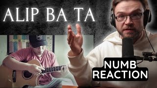 ALIP BA TA  NUMB  FINGER STYLE COVER  REACTION [upl. by Akerdnahs]