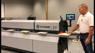 Watch the feed speed on the Altendorf F5 edgebander [upl. by Ardena]