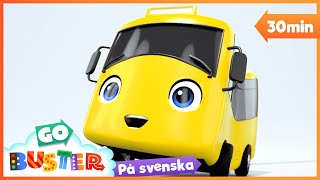 🚗Buster tävlar  Go Buster Svenska  tecknade filmer för barn🚗 [upl. by Ejroj]