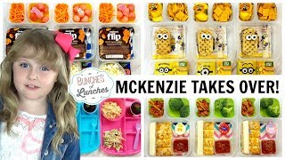 McKenzie Takes Over Bunches of Lunches  JK K 1st grade 2nd Grade  FUN LUNCHES FOR KIDS [upl. by Najib]