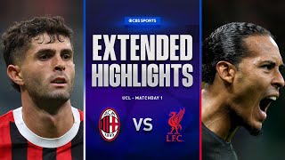 AC Milan vs Liverpool Extended Highlights  UCL League Phase MD 1  CBS Sports Golazo [upl. by Adnawal]