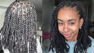 Mini Twists with Human Hair from QVR [upl. by Latsirhc733]