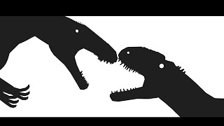 Eustreptospondylus vs Metriacanthosaurus  dinosaur sticknodes battle [upl. by Harwill]