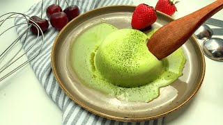 Simple NoBake Desser 🍵 Matcha Panna Cotta Recipe 💚 Green Tea Dessert [upl. by Corneille482]